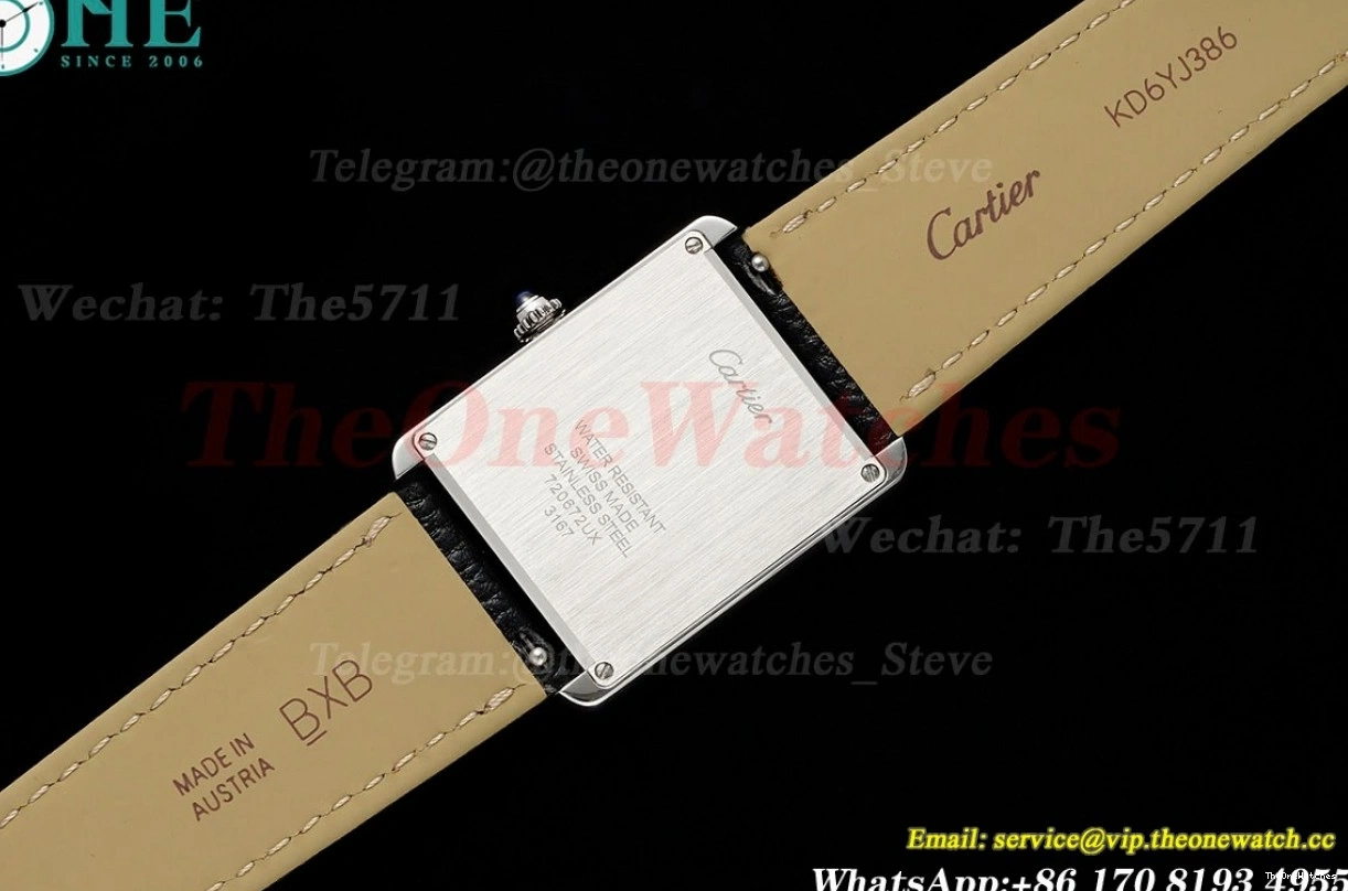 SS Dia White Solo Quartz AF LE 27.4mm Tank Dial 0411